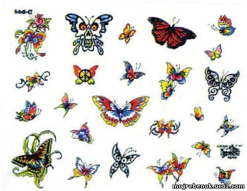 Эскизы бабочек